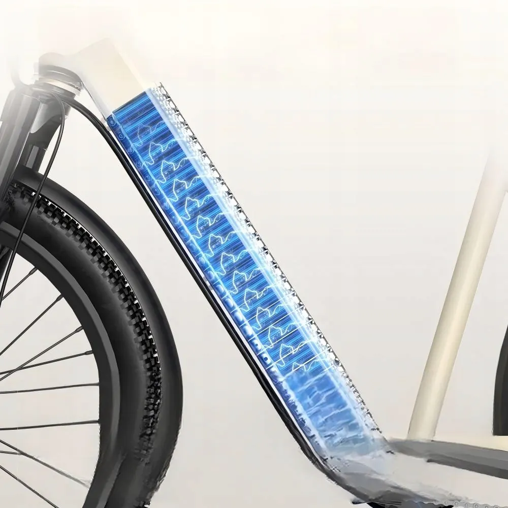 Aluminium frame of Aairsk SU7 electric bike with 250W motor and NFC