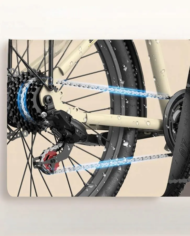 250W motor of Aairsk SU7 electric bike with 60km range and 25km/h speed