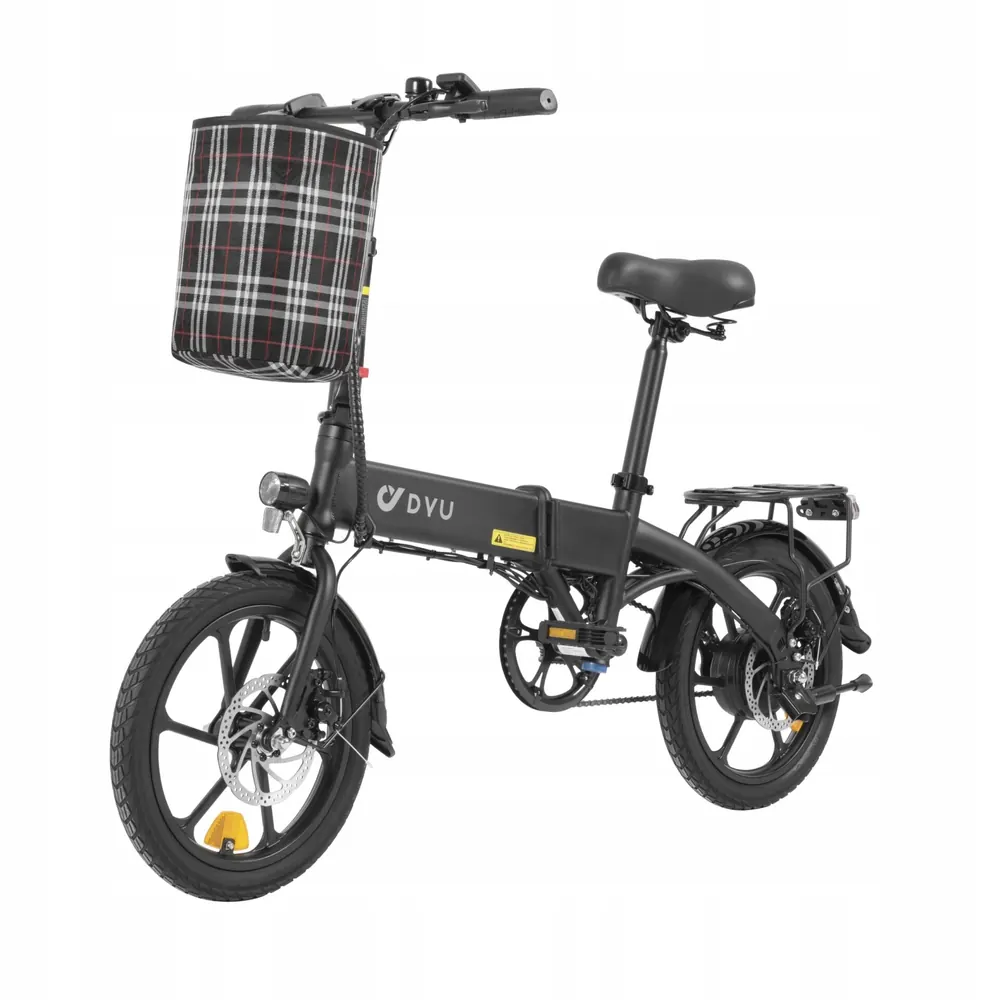 DYU A1F PRO folding electric bike 16 inch black 250W full view