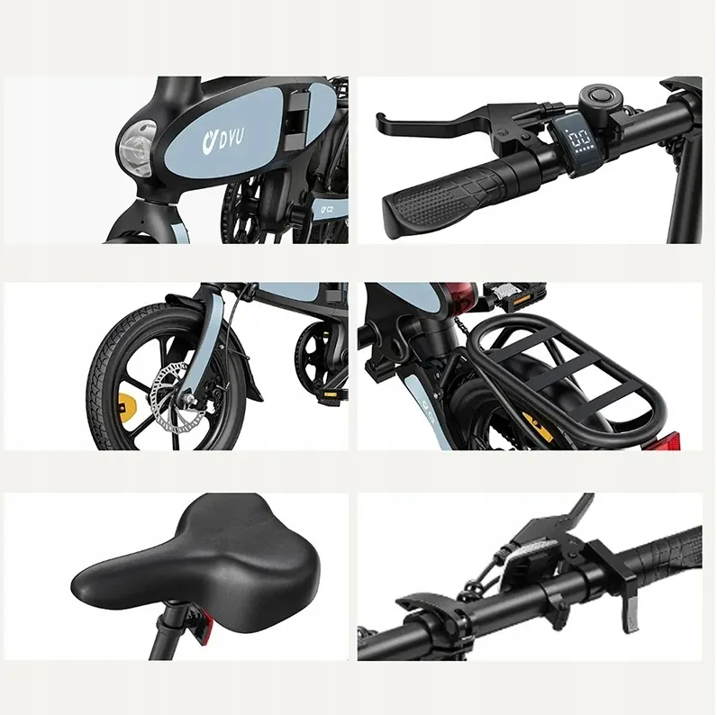 Aluminium frame of the DYU C2 e-bike for lightweight durability