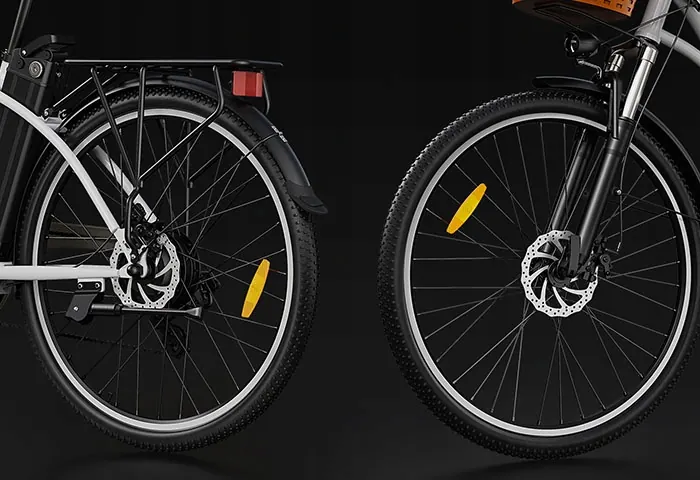 250W motor powering the DYU C6 electric bicycle