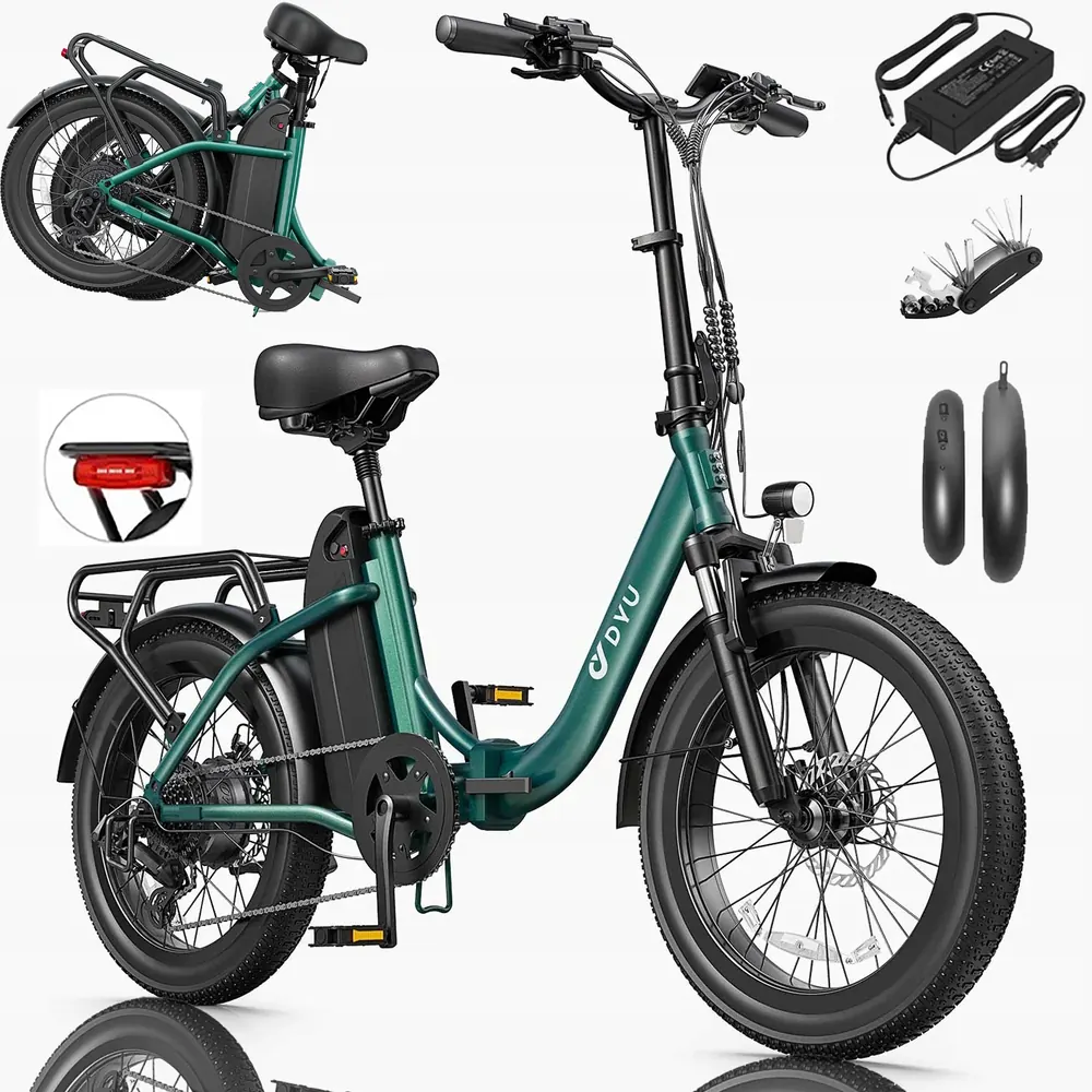 DYU C9 electric folding bike with 250W motor, 25km/h top speed, 15.6Ah battery