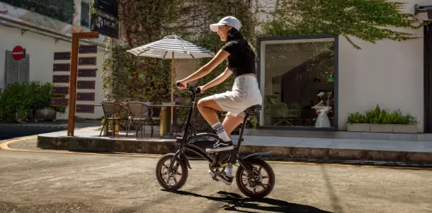 User height range 150-185 cm for DYU D3F folding e-bike