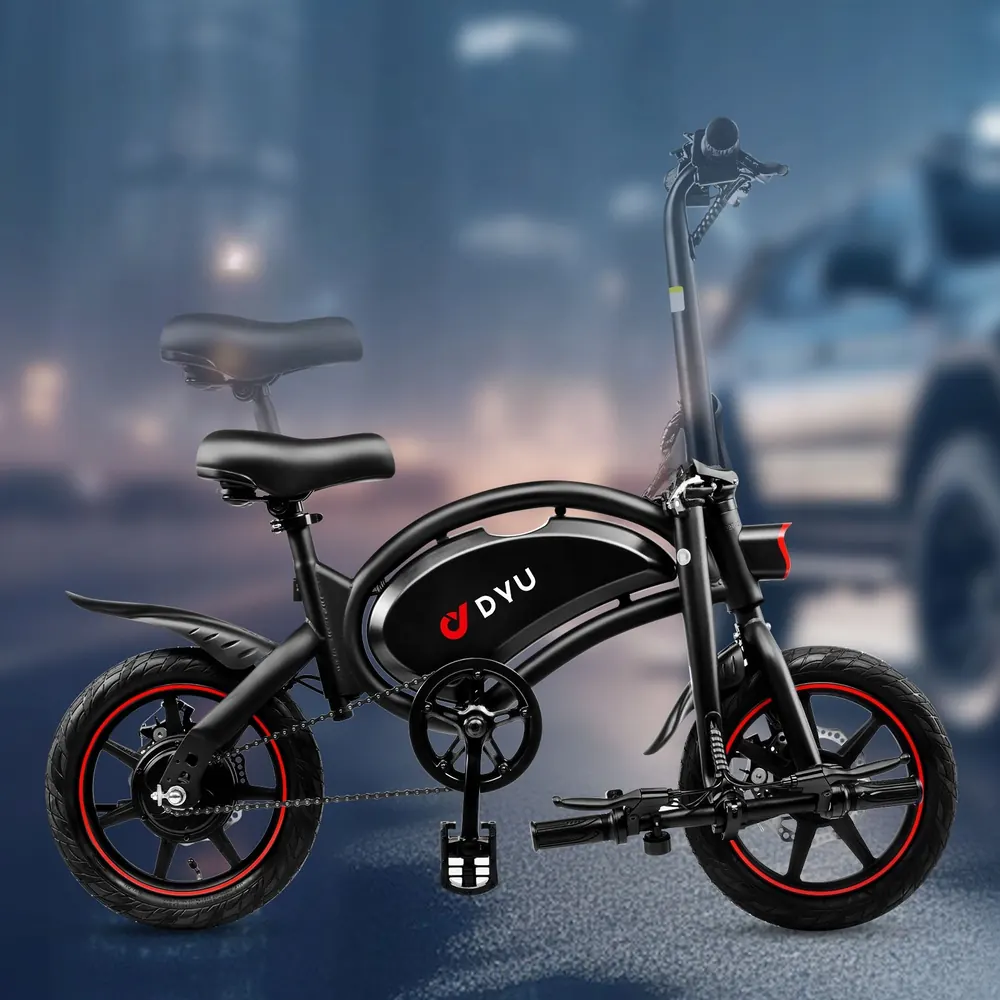 DYU D3F folding electric bike with 14-inch wheels for portability