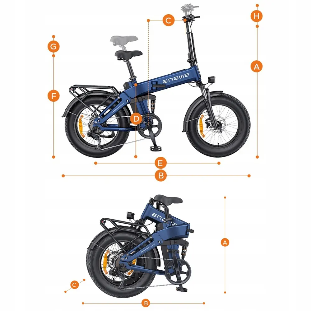 Engwe E-Bike Engine Pro 3.0 Boost recommended user height 165-190 cm