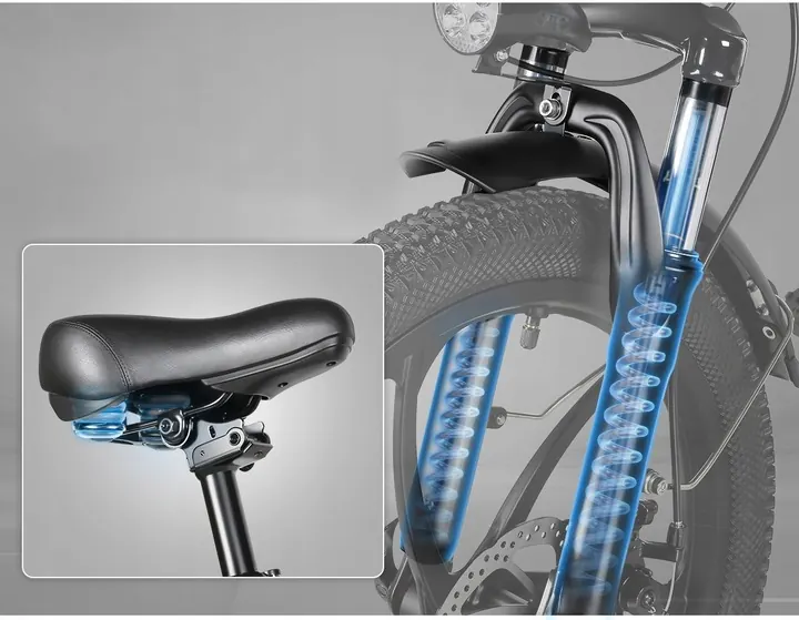 Samebike brand logo on folding electric bike CY20