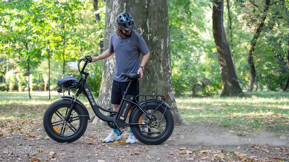 2026 ENGWE L20 BOOST electric bike black with fat tires and step-through frame