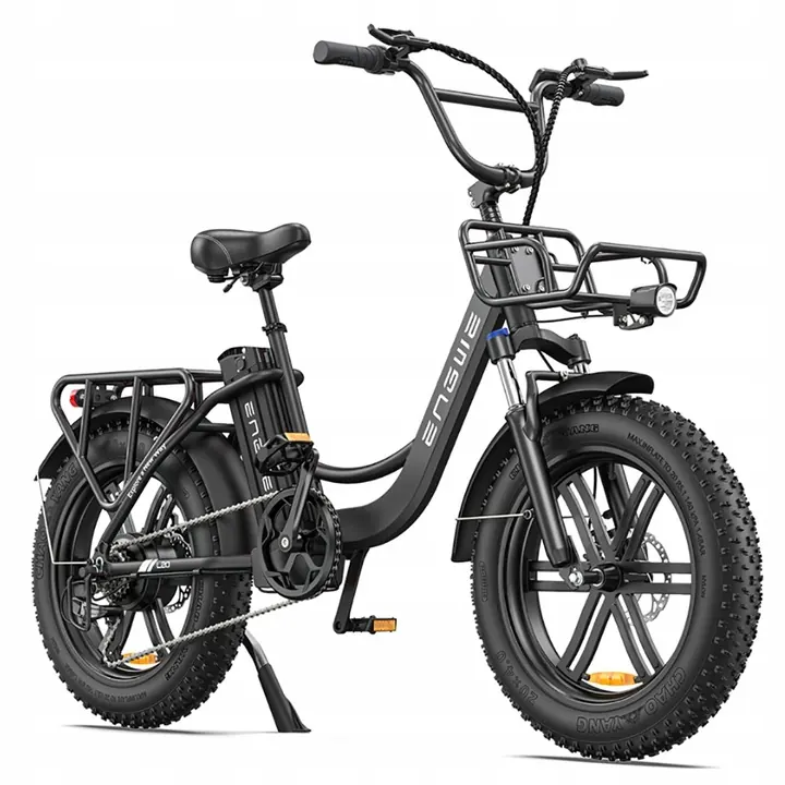 Engwe L20 electric bike black 20 inch smaller frame 7 speed