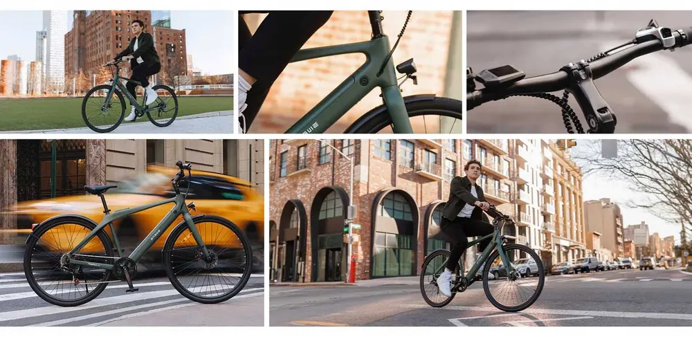 ENGWE MapFour N1 AIR ST electric bike green, pre-assembled and adjusted