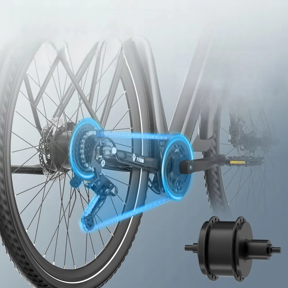 FAFREES 700C e-bike with 250W motor for efficient urban commuting.