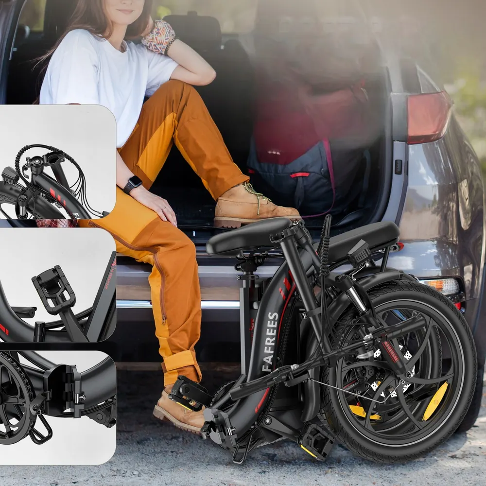 Fafrees F20+ e-bike with 90km range per charge, 20Ah battery.