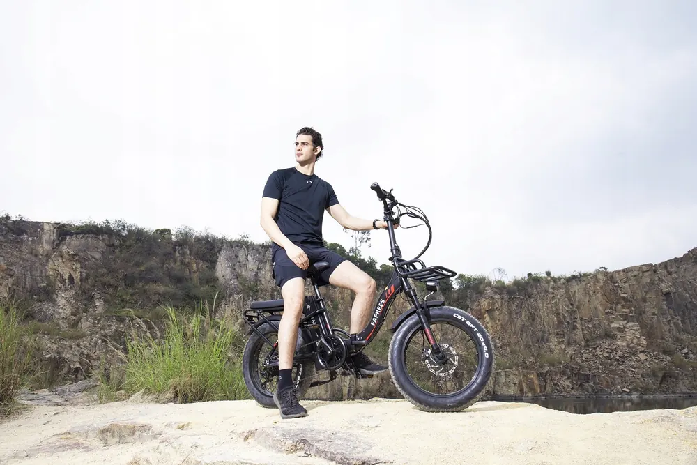 Aluminium frame of FAFREES F20 MAX electric bike with 22.5AH battery