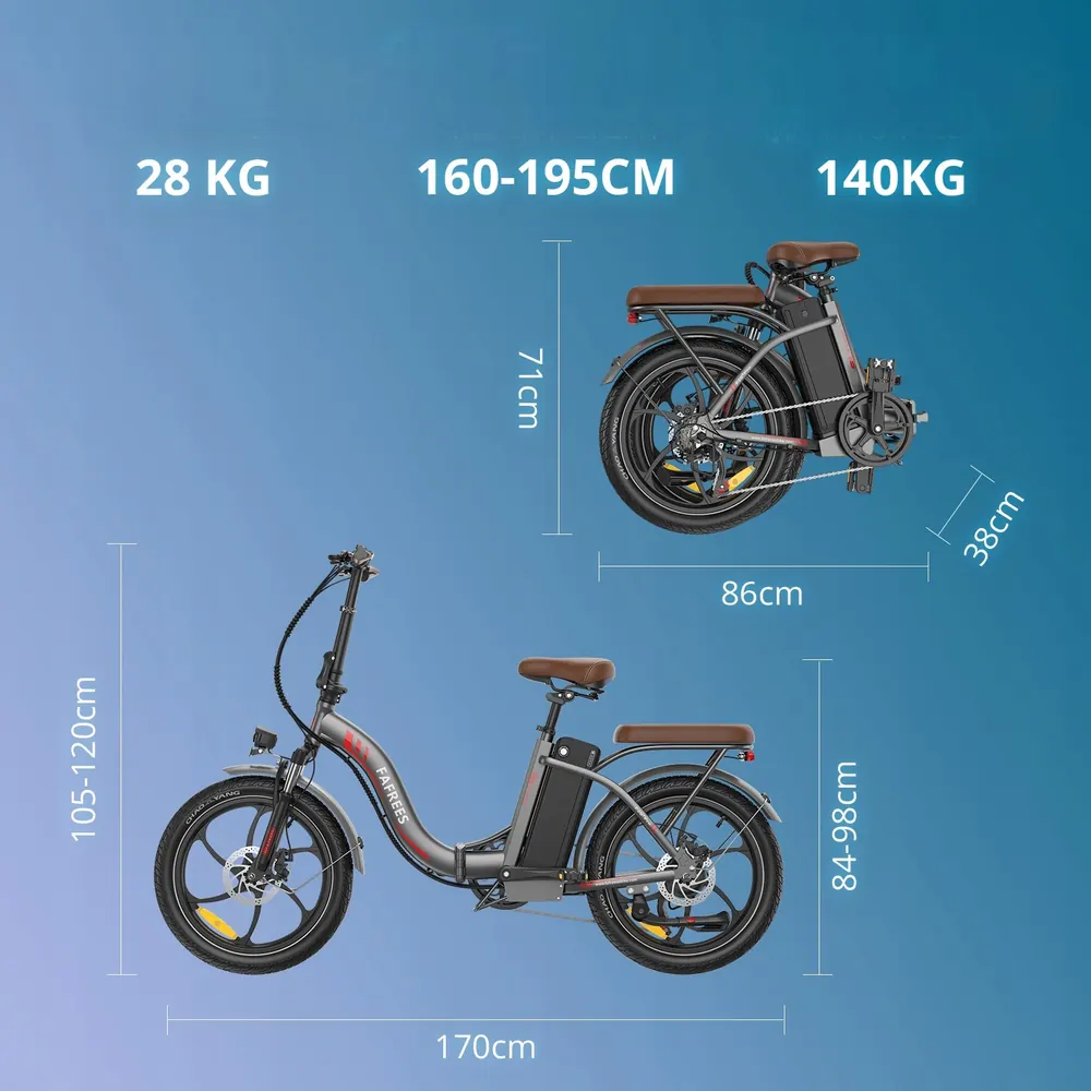 Fafrees F20+ Pro folding e-bike with 20 inch wheels and 25Ah battery