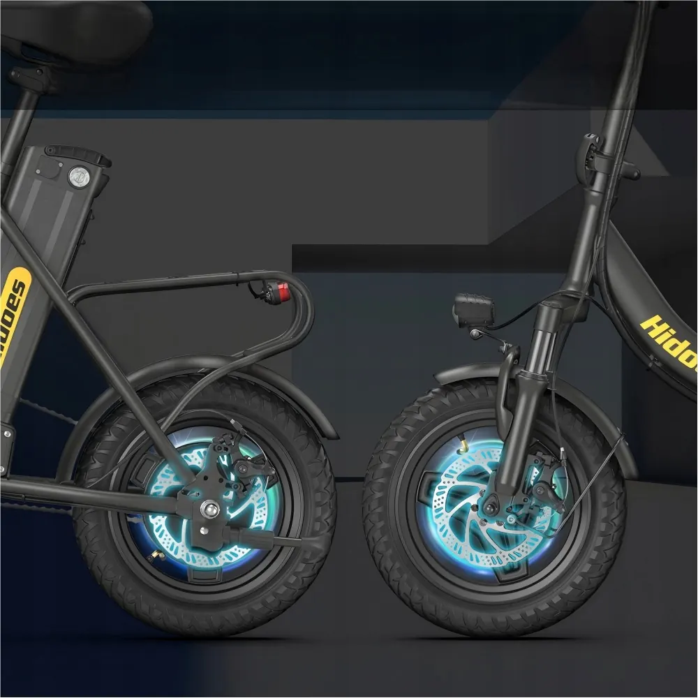 Hidoes C5 folding electric bike with aluminium frame, 350W motor, 36V battery.