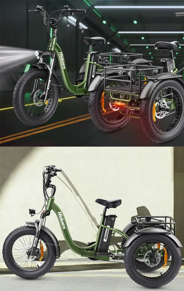 Hidoes HD-ET1 750W electric bike frame size, 20x4.0 fat tire model