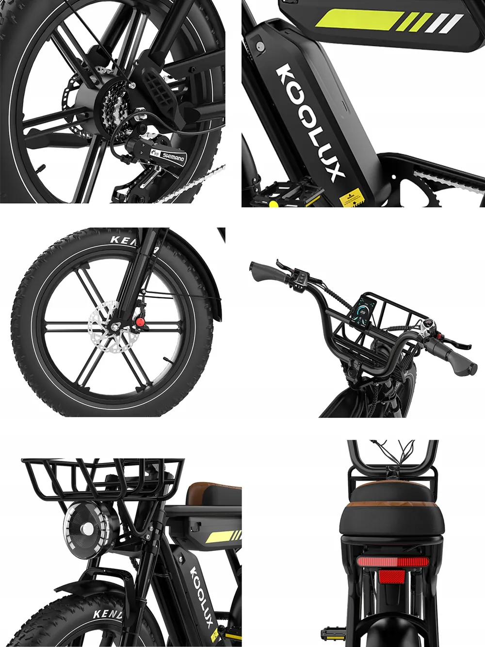 KOOLUX 750W electric bike with medium frame size M for optimal fit