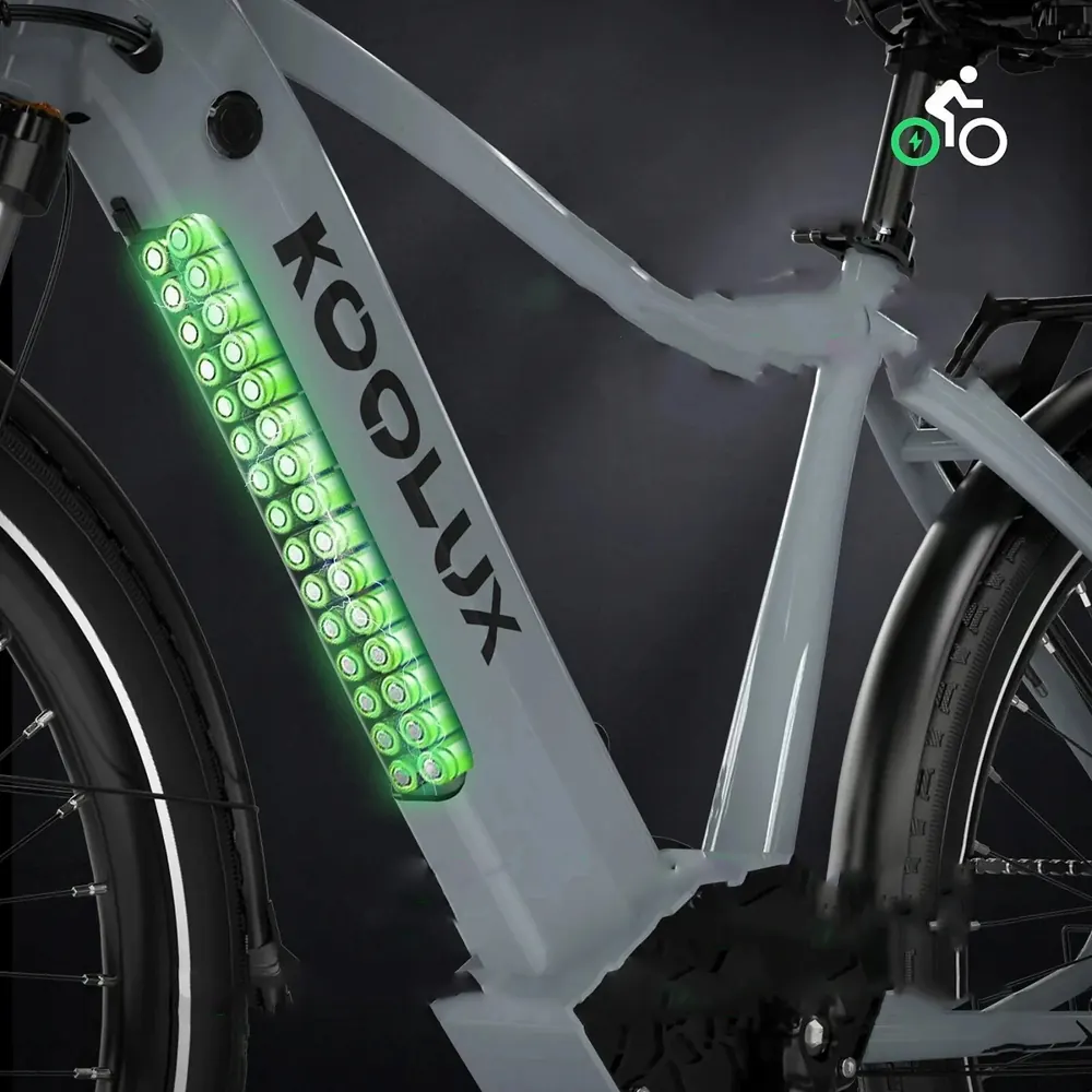 KOOLUX X3 500W motor power detail on electric off-road bike for adults