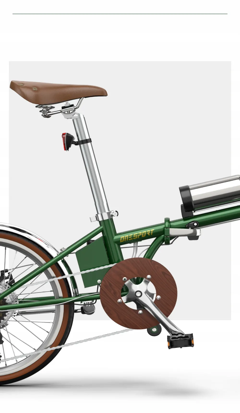 Cr-Mo steel frame of ONESPORT OT02 PRO electric bike, durable and lightweight