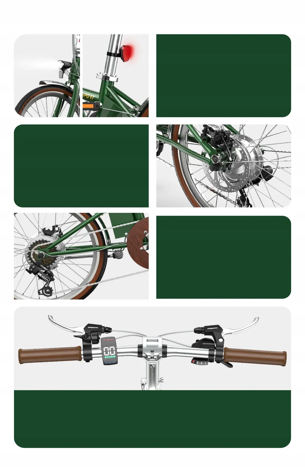 250W motor on ONESPORT OT02 PRO electric bike, powerful yet legal