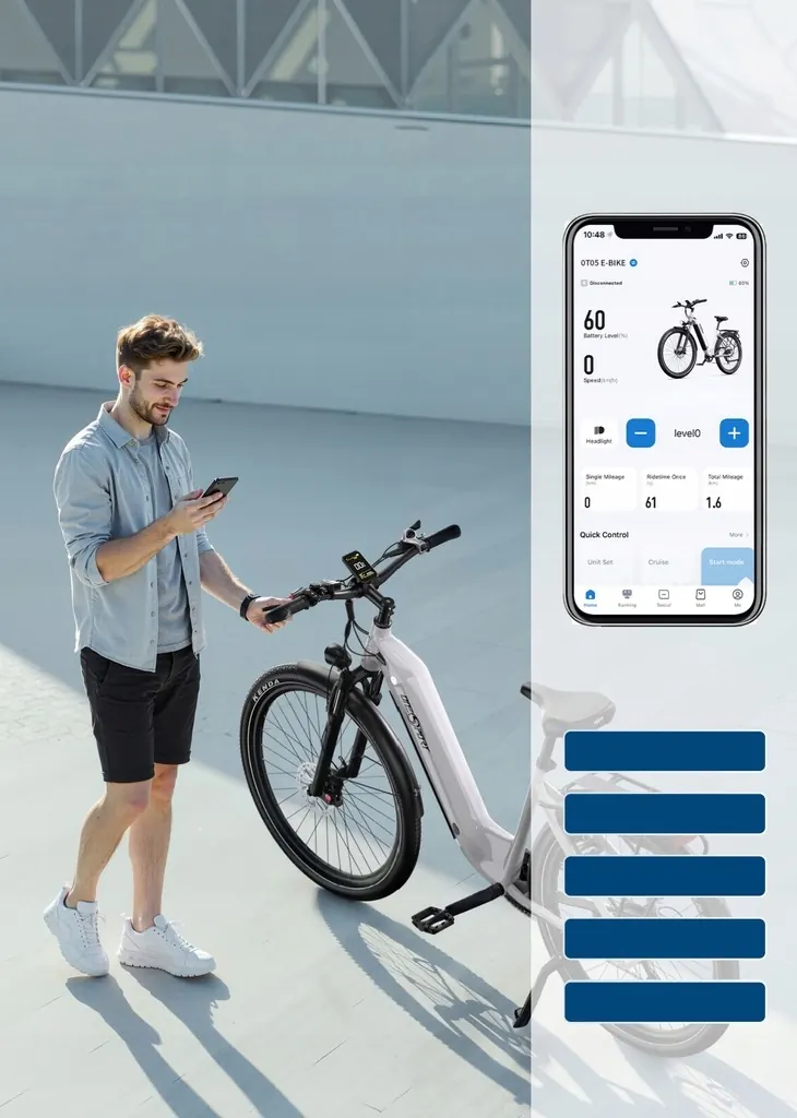 Onesport OT05 white electric bike with sleek design