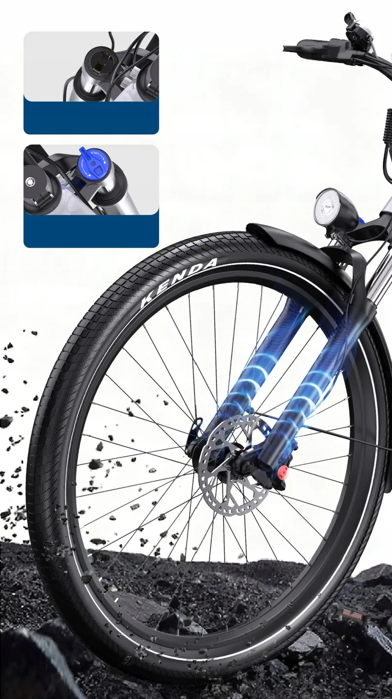 Onesport OT05 electric bike white aluminium frame detail