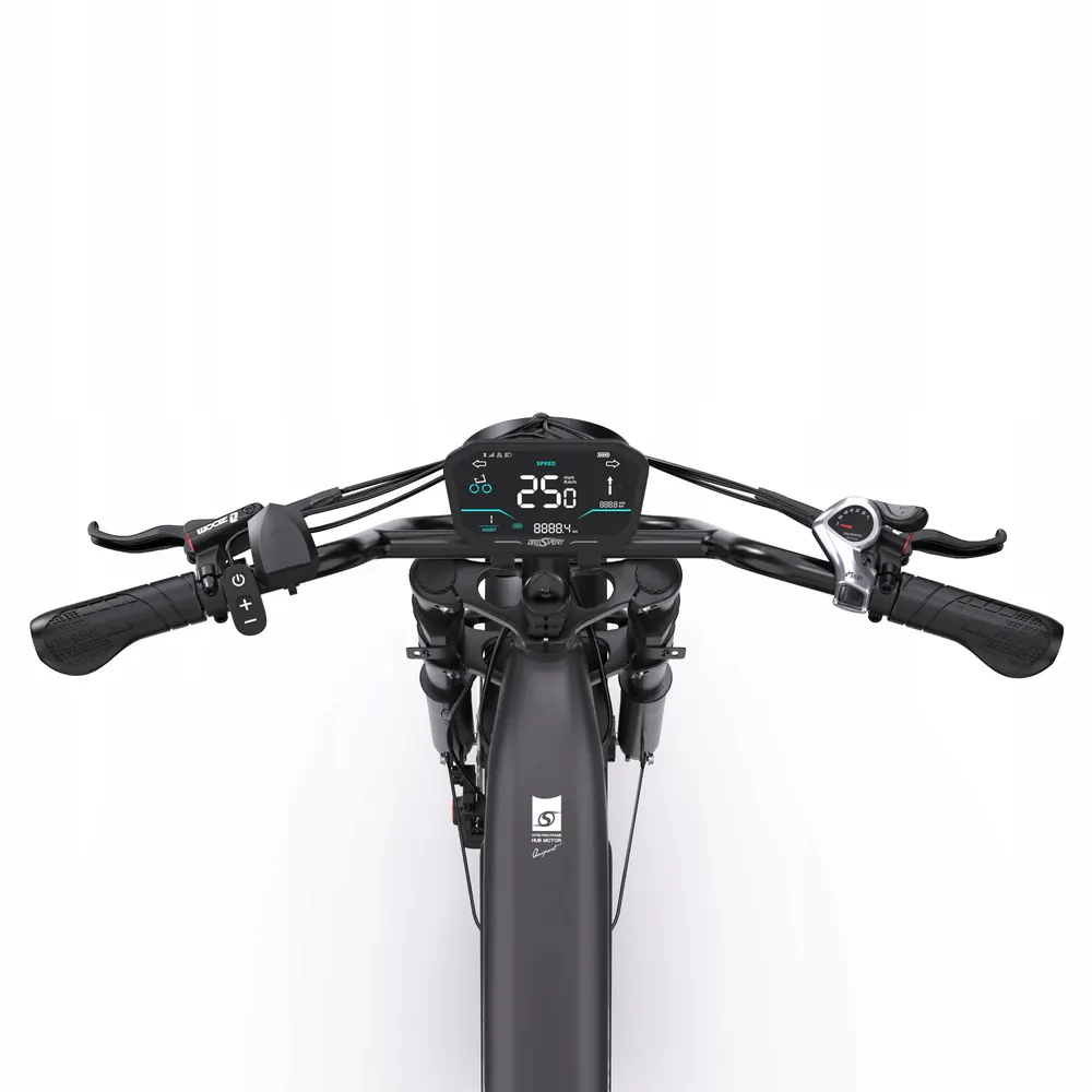 Grey Onesport OT08 PRO dual battery electric mountain bike with 20 inch wheels