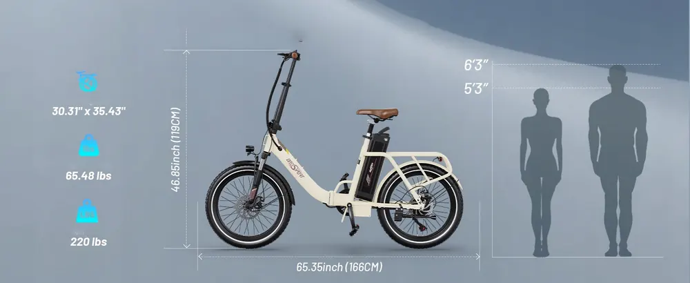 ONESPORT OT16-2 electric bike with 250W motor and 48V 17AH battery