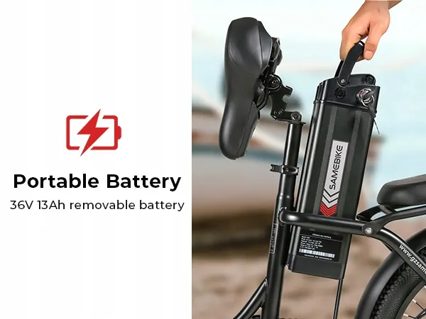 SAMEBIKE CY20 folding electric bike pre-assembled and adjusted