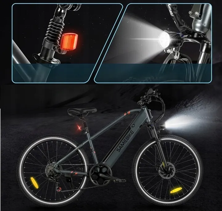 SAMEBIKE RS-A01 MEN1.0 electric bike with 27.5 inch wheels and Shimano components