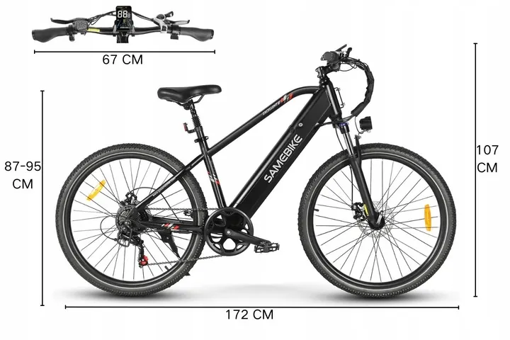 SAMEBIKE RS-A01 MEN1.0 electric bike manufactured in 2024 with 36V 15Ah battery