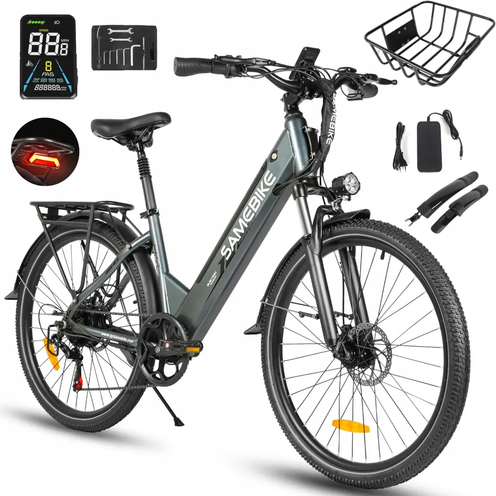 SAMEBIKE RS-A01 Pro electric bike 36V15Ah battery 90km range unisex design