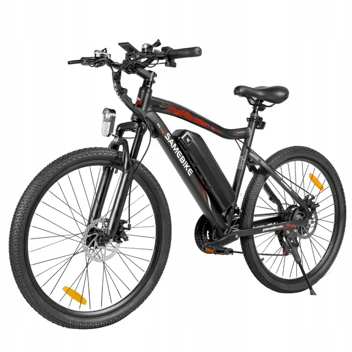 Samebike SY26-II electric bike in black, featuring a sturdy frame and fat tires.