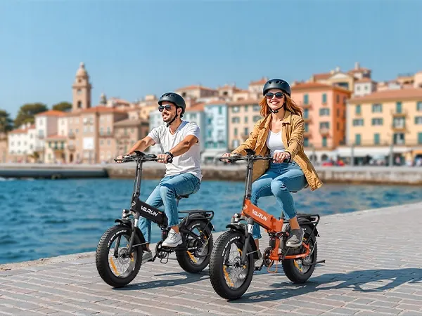 VARUN 20x4 folding electric bike with fat tires for city and off-road