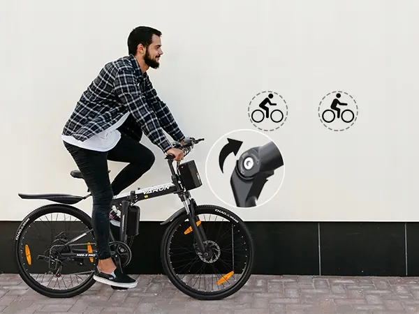 VARUN folding e-bike with 26-inch wheels for smooth rides.