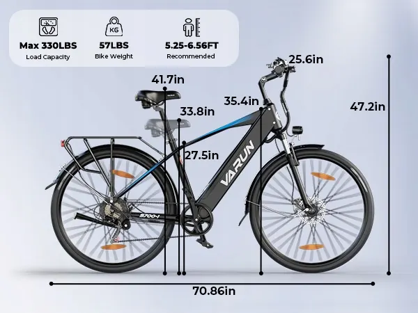 Varun S700-1 electric bike with 150 kg maximum load capacity