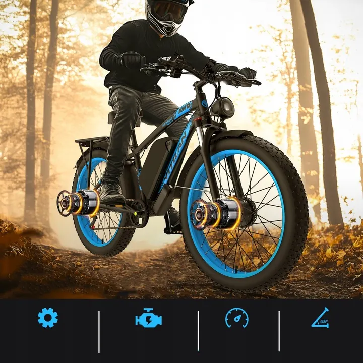 VITILAN H5 3000W 52V25AH 64km/h 105km dual motor electric bike 24 inch