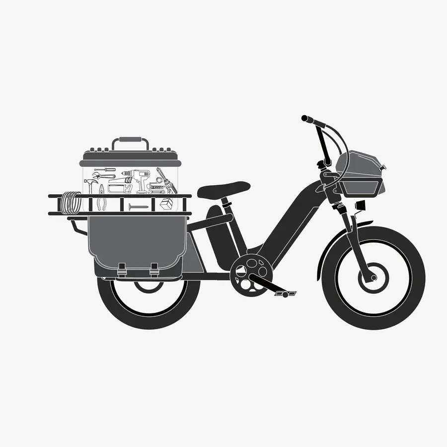 Cyrusher Glider Cargo E-Bike for tradespeople
