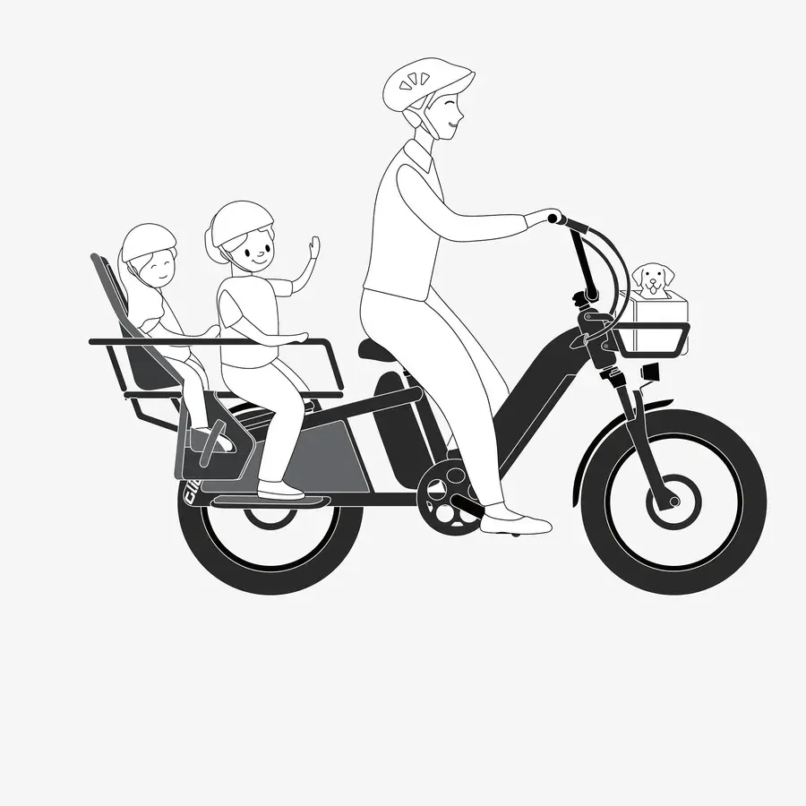 Cyrusher Glider Cargo E-Bike for families