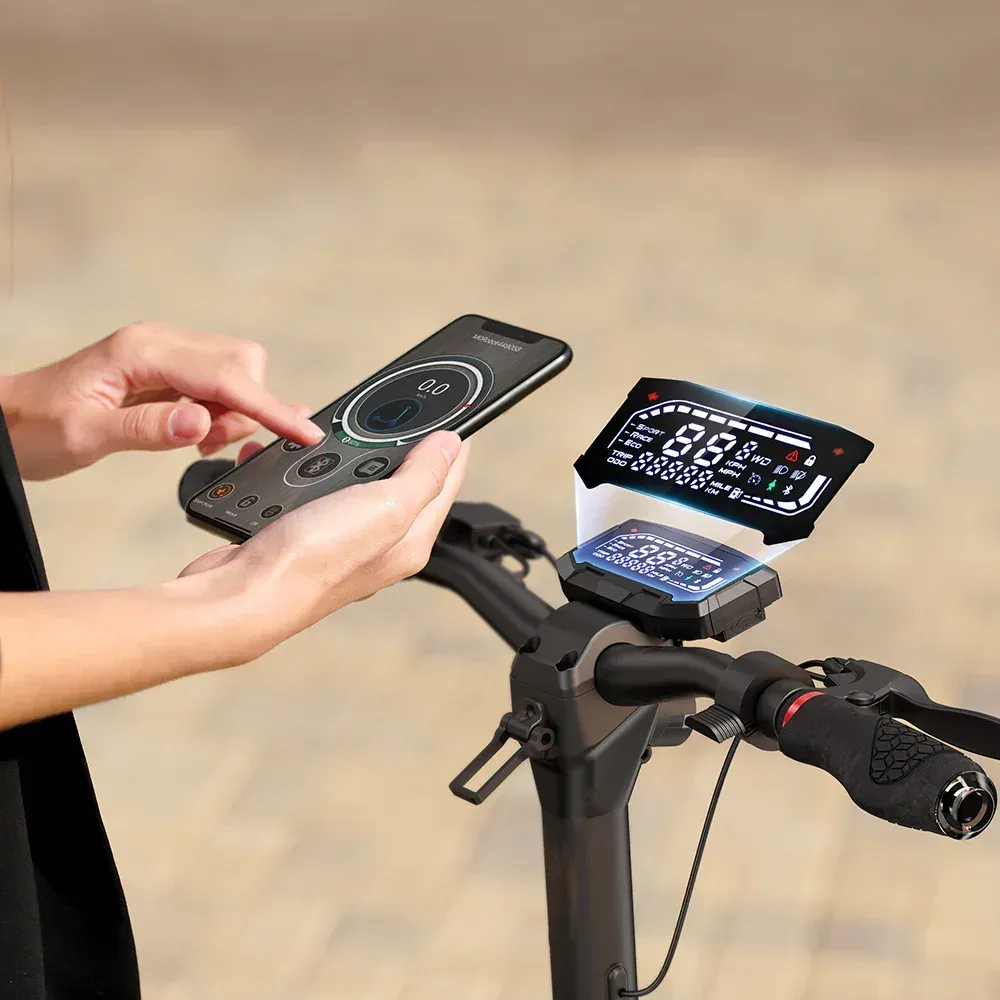 Smart app with LCD display of iScooter iX7Pro