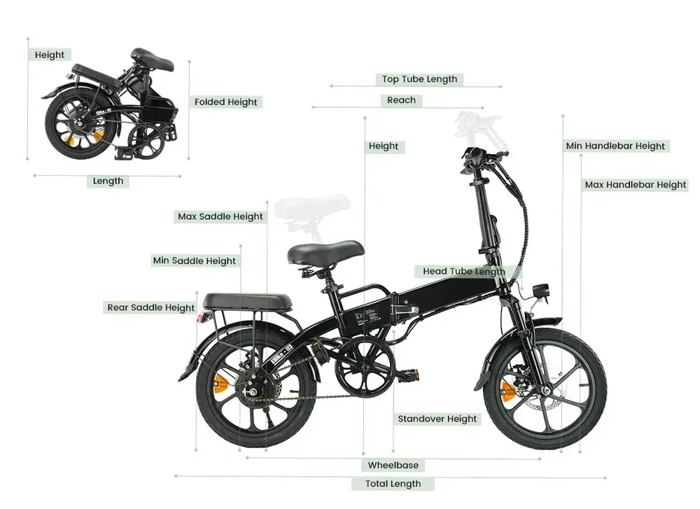 iSinwheel U3 Foldable Electric Bike with Headlight